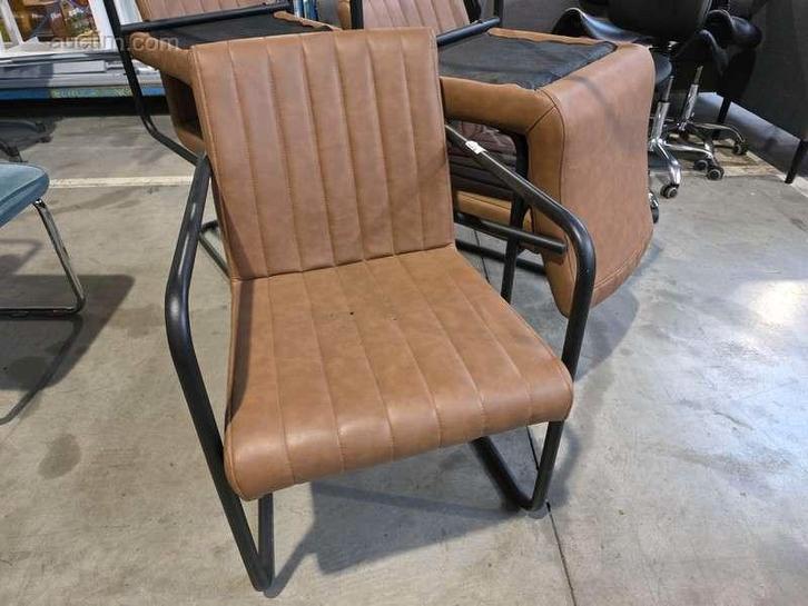 Chaises ( fauteuil )vintage/industriel, Huis en Inrichting, Fauteuils, Leer, Ophalen