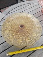 Vintage taartschotel amberkleurig VSL diameter 25cm, Antiek en Kunst, Ophalen of Verzenden