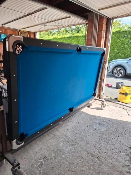 Handig opbergbare pooltafel (inclusief keu en ballen), Sport en Fitness, Biljarten en Poolen, Zo goed als nieuw, Pooltafel, Ophalen