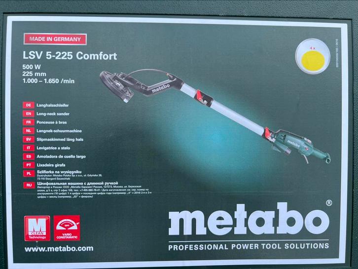 Langnekschuurmachine Metabo LSV 5-225- Comfort, Doe-het-zelf en Bouw, Gereedschap | Schuurmachines, Zo goed als nieuw, Ophalen