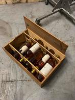 Vintage wijnkist met wijn, Ophalen, Champagne