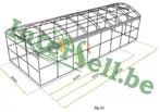 SERRE Ganzia meerdere maten 6mm poly platen tunnelkas, Tuin en Terras, Kassen, Nieuw, Polycarbonaat, Staal, Verzenden