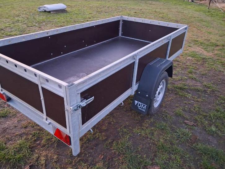 Vdm aanhangwagen enkelasser ongeremd 2,6mx1,31m, Auto diversen, Aanhangers en Bagagewagens, Nieuw, Ophalen