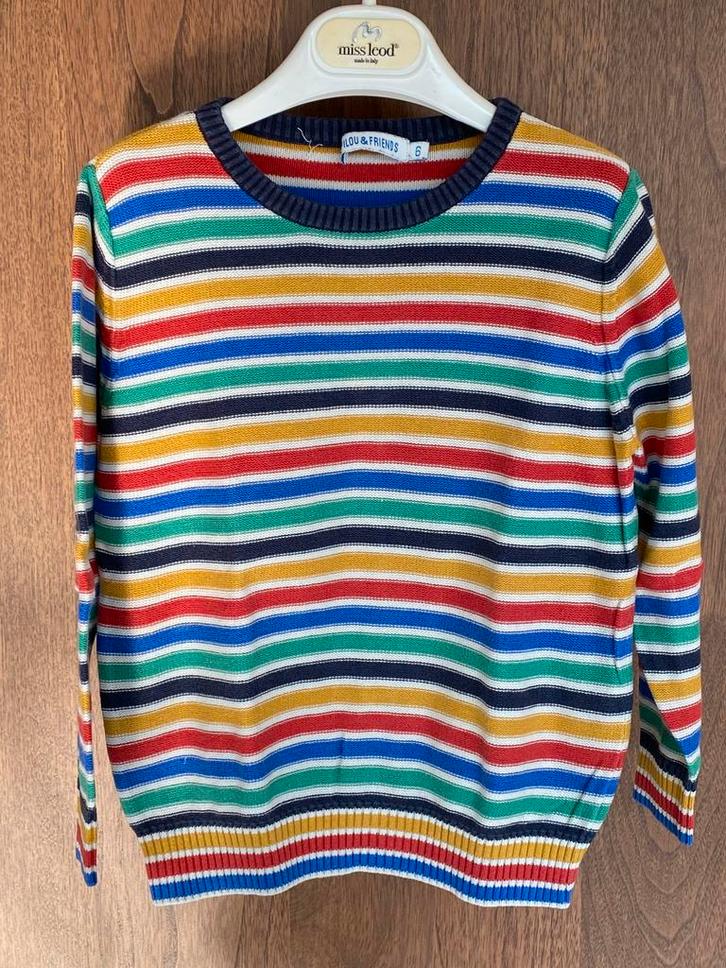 Gestreepte trui Filou & Friends 6 jaar, Kinderen en Baby's, Kinderkleding | Maat 116, Gebruikt, Jongen, Trui of Vest, Ophalen of Verzenden