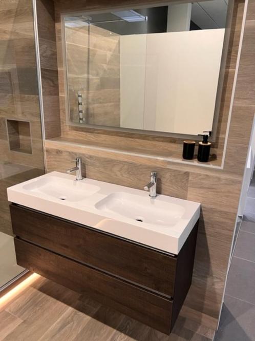 Badkamermeubel 120cm met spiegel - Toonzaalmodel, Maison & Meubles, Salle de bain | Meubles de Salle de bain, Neuf, Meuble lavabo