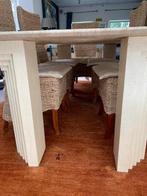 Tafel travertijn, Huis en Inrichting, Tafels | Eettafels, Ophalen, Overige materialen, Gebruikt, Vijf personen of meer