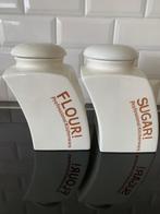 Set keramische voorraadpotten Flour & Sugar, Ophalen of Verzenden
