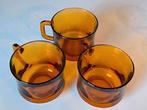 3 retro tassen, Duralex France, Ophalen of Verzenden