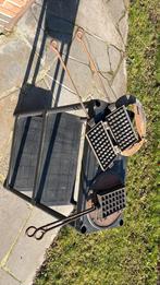 Antieke wafelijzers voor kachel., Antiek en Kunst, Ophalen