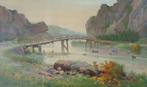 FLOR VAN ACKER / L'ARDENNE - L'OURTHE / CHROMOLITHO 71x110cm, Ophalen of Verzenden