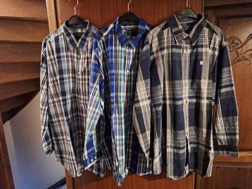 3 chemises à manches longues J.T. Ascot pour hommes, taille 