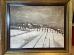 Schilderij winterlandschap A. De Moor 1937, Ophalen