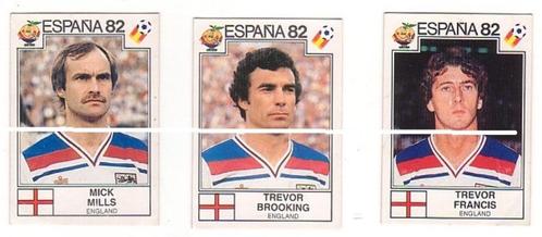 Panini/Espana 82/Angleterre/3 autocollants, Collections, Articles de Sport & Football, Comme neuf, Affiche, Image ou Autocollant