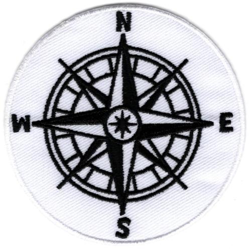 Kompas Compas stoffen opstrijk patch embleem, Motoren, Accessoires | Stickers, Verzenden