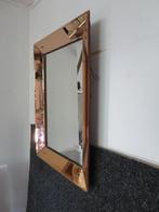 Venetiaanse facetgeslepen rechthoekige spiegel getint rosé, Antiquités & Art, Antiquités | Miroirs, Rectangulaire, 50 à 100 cm