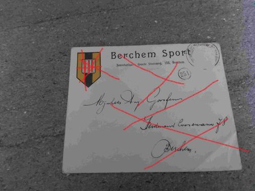 Voetbal Antwerpen Berchem Bal Afdeling Brief Contract, Verzamelen, Sportartikelen en Voetbal, Gebruikt, Overige typen, Verzenden