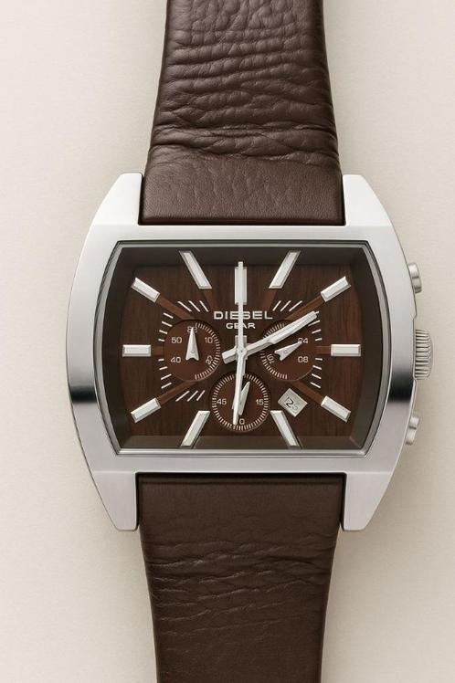 Diesel Gear herenhorloge met chronograaf, Handtassen en Accessoires, Horloges | Heren, Zo goed als nieuw, Zakhorloge, Overige merken