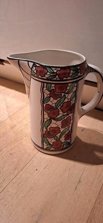 decoratieve keramieken kan met bloemenmotief, Antiek en Kunst, Antiek | Woonaccessoires, Ophalen