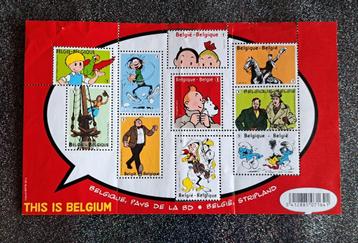 Feuillet timbres BD This is Belgium, Enlèvement