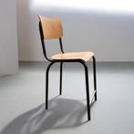 Hoge school labostoelen, Huis en Inrichting, Stoelen, Ophalen, Gebruikt, Bruin, Schoolstoel '70's