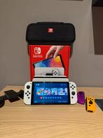 Switch OLED + toebehoren, Games en Spelcomputers, Spelcomputers | Nintendo Switch, Ophalen, Zo goed als nieuw, Switch OLED