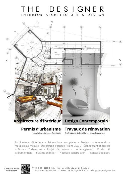 THE DESIGNER –Votre partenaire pour vos permis de rénovation, Doe-het-zelf en Bouw, Overige Doe-Het-Zelf en Bouw, Nieuw, Ophalen of Verzenden