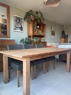 Rechthoekige tafel  2m op 1m in massief teak, Ophalen, Glas