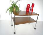 Vintage roltafel met 2 niveaus in Guariche stijl, Ophalen