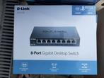D-link 8-port gigabit desktop switch  nieuw, Computers en Software, Netwerk switches, Ophalen, Nieuw