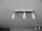 PLAFONDLAMP met 3 richtbare lichtpunten (ook LED), Ophalen, Zo goed als nieuw, Glas, Eigentijds