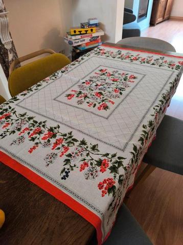 Retro kerst tafelkleed beschikbaar voor biedingen