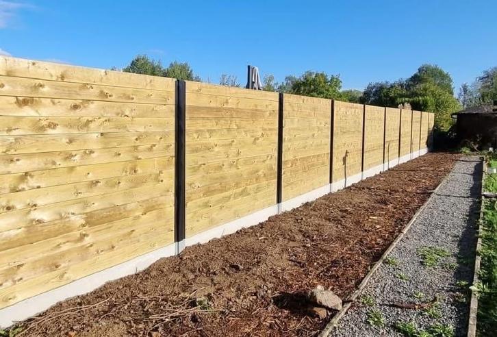 Plaatsing van alle soorten omheiningen — hout, beton, stijf, Tuin en Terras, Schuttingen, Zo goed als nieuw, Hout, Ophalen of Verzenden