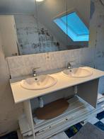 Dubbele lavabo + spiegelkast, Ophalen, Gebruikt, Spiegelkast