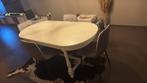 Tafel met 4 stoelen, Hobby en Vrije tijd, Feestartikelen, Ophalen, Zo goed als nieuw