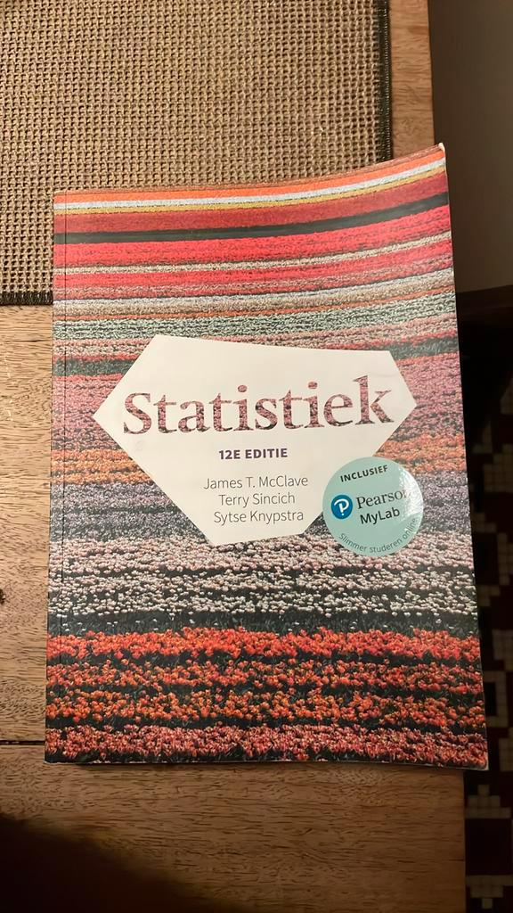 Statistiek, 12e editie met MyLab NL toegangscode, Boeken, Schoolboeken, Nieuw, Nederlands, Overige niveaus, Ophalen of Verzenden
