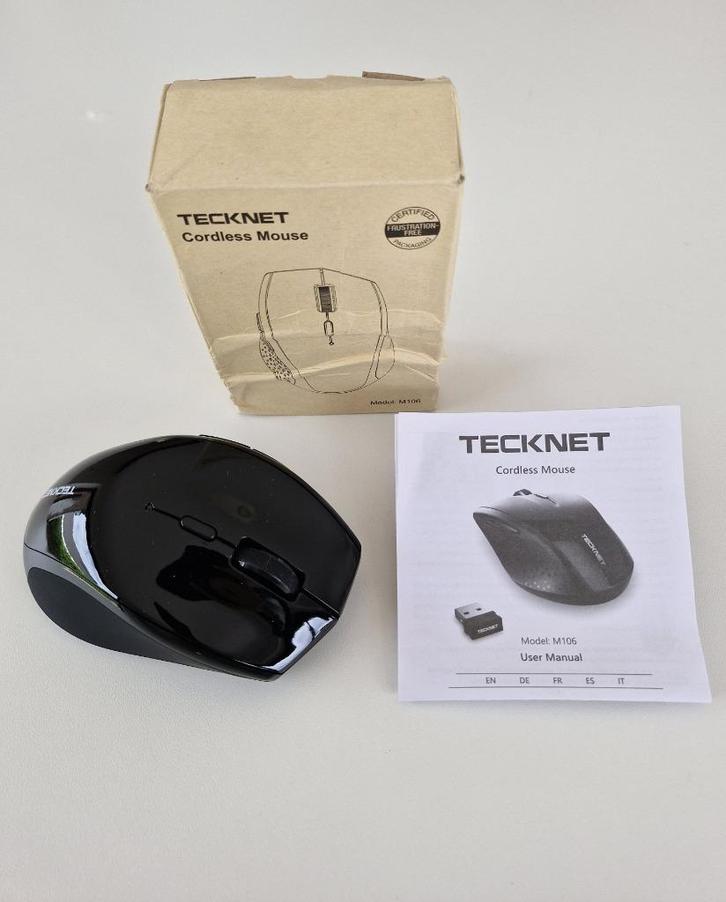 TECKNET draadloze muis – stil, nauwkeurig en NIEUW!, Computers en Software, Muizen, Nieuw, Muis, Rechtshandig, Draadloos, Ergonomisch