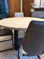 Eettafel + 4 stoelen te koop, Huis en Inrichting, Ophalen, Rond, Zo goed als nieuw, Vier personen