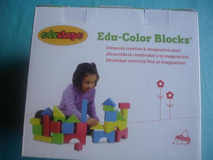 Edushape zachte gekleurde blokken Nieuw + houten blokken, Enfants & Bébés, Jouets | Blocs de construction, Neuf, Enlèvement ou Envoi