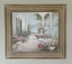 Schilderij Terras met uitzicht van Lucia Santo 60x70 cm, Antiek en Kunst, Kunst | Schilderijen | Klassiek, Ophalen