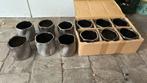 Bloempot - zilver - 10 cm hoog - 12stuks, Ophalen, Gebruikt