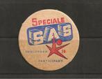 Bier-Kaart-Speciale SAS-Boezinge-Brasseries-Expo-58-Rare, Verzamelen, Biermerken, Verzenden, Gebruikt, Viltje(s), Overige merken