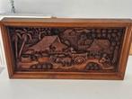 Houtsnijwerk.
Hardhout.
Reliëf.Indonesië, Antiek en Kunst, Ophalen of Verzenden