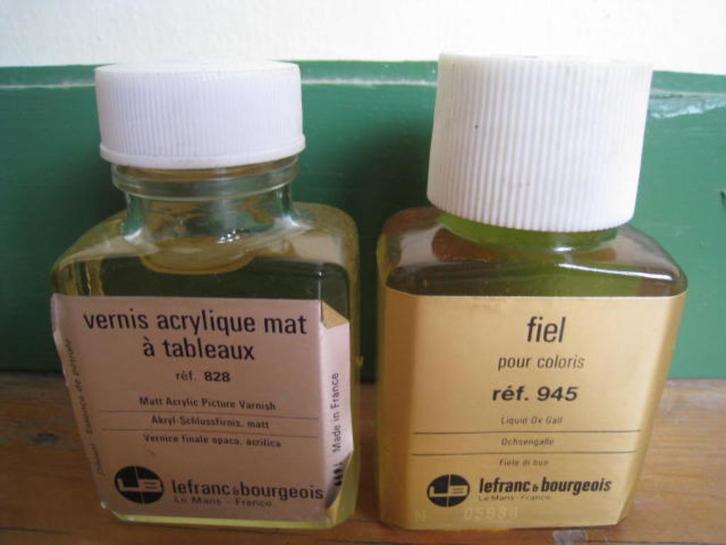 2 flesjes vernis, merk Lefranc en Bourgeois, 75ml, 828 & 945, Doe-het-zelf en Bouw, Verf, Beits en Lak, Ophalen