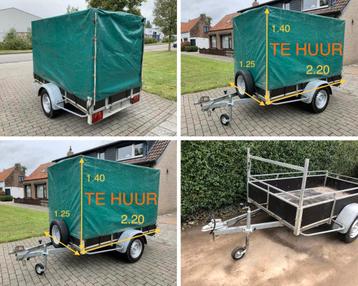 Te HUUR Remorque Remork 0492 40 27 34, Auto diversen, Aanhangers en Bagagewagens, Ophalen, Zo goed als nieuw