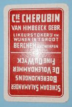 Speelkaart Berchem – Likeurstokerij Cherubin, A_112, Verzamelen, Ophalen of Verzenden, Gebruikt, Speelkaart(en)