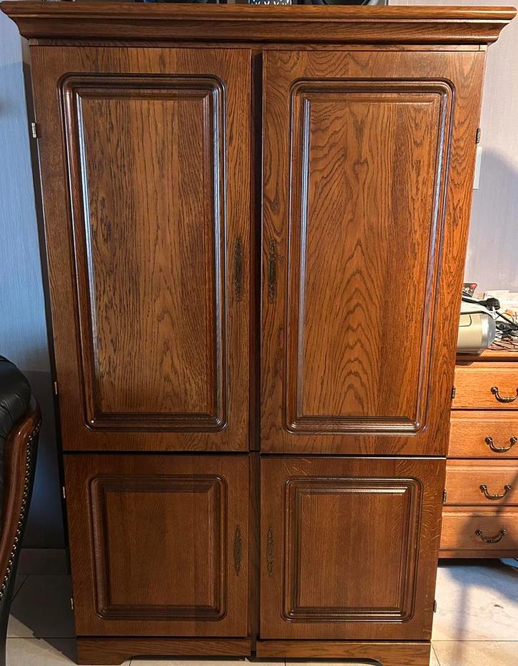 Eiken computerkast, Huis en Inrichting, Kasten | Computermeubels, Zo goed als nieuw, 120 tot 170 cm, 70 tot 120 cm, 40 tot 80 cm