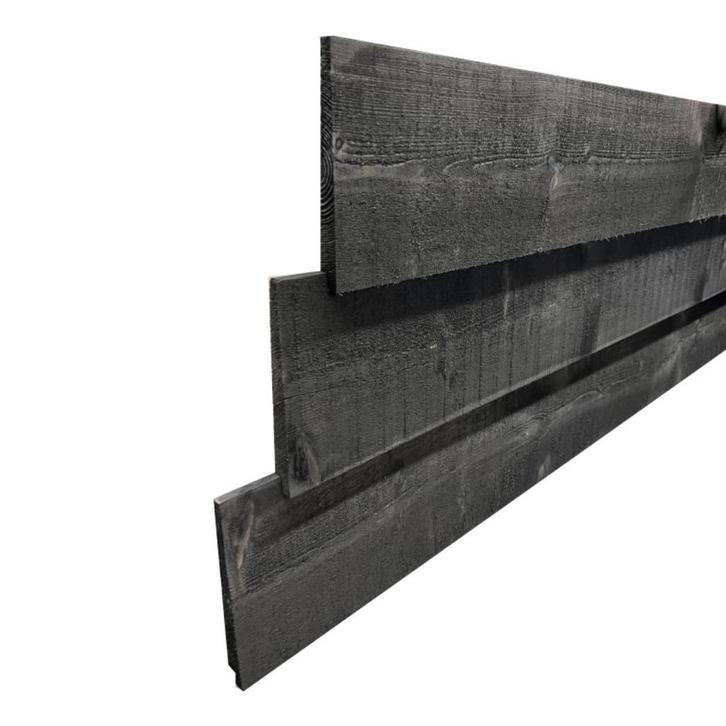 Zwart Zweeds Rabat | Vuren | Gevelbekleding | Potdeksel, Tuin en Terras, Palen, Balken en Planken, Nieuw, Planken, 250 cm of meer