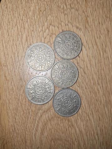 Pièce de 2 shillings anglais (6 pièces), Enlèvement ou Envoi, Comme neuf