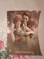 Vintage Postkaart verliefde koppel jaren 20, Ophalen of Verzenden