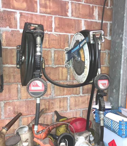 Olievulhaspel / oliedispenser NEDERMAN gebruikt., Auto diversen, Autogereedschap, Gebruikt, Ophalen